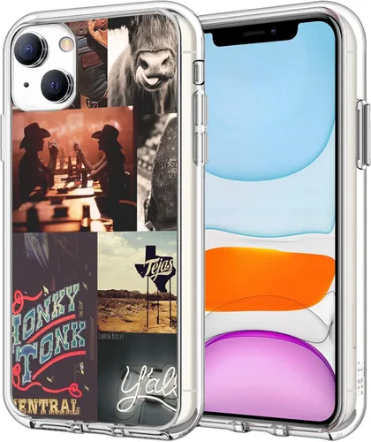 Miniatura 21 de Funda compatible con iPhone 7/8/SE del oeste, funda de collage estético retro vaquera country chic collage para hombres y mujeres, regalo a prueba