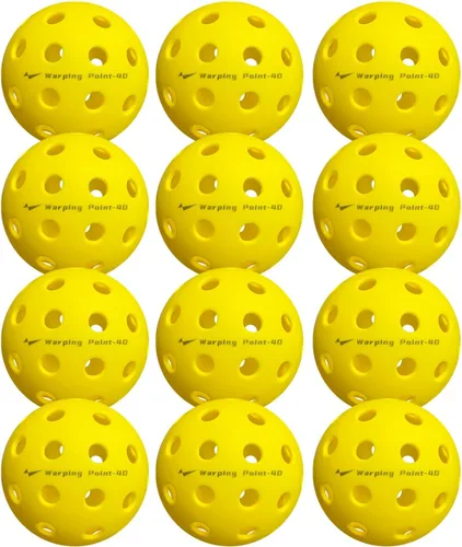 Pelotas de Pickleball Warping Point | 26 Agujeros, 40 Agujeros | Paquete de 4, Paquete de 12 | Cumplen con las Especificaciones USAPA | Bola de