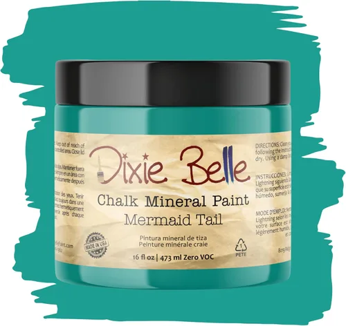 Miniatura 305 de Dixie Belle Paint Company - Pintura con acabado de tiza para muebles, color negro (Caviar), 1 galón, 128 fl oz, pintura mineral color rosa intenso