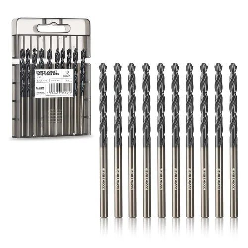 Miniatura 12 de toolant Juego de brocas de cobalto de 1/2 pulgadas para metal y acero (Pro), recubierto de nitruro de titanio y aluminio (TiAlN) con punta