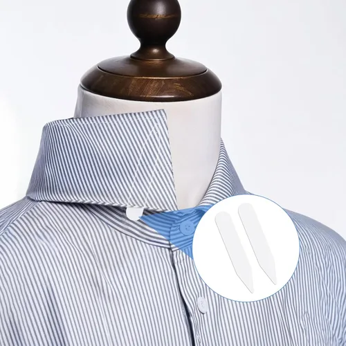 Miniatura 3 de Giantree 30 piezas de 2.2 pulgadas para camisas de vestir de hombre, estancias de cuello de plástico, inserciones de cuello de camisa de vestir