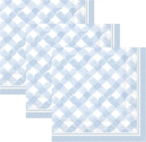 Miniatura 4 de IHR Ideal Home Range Servilletas de cóctel Rosanne Beck desechables de papel de 3 capas para fiestas, 5 x 5 pulgadas, color azul claro, 20