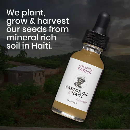 Miniatura 7 de Papa Rozier Farms Aceite de ricino puro de lavanda de Haití, prensado en frío orgánico, sin hexano, 1 oz, sin refinar, aceite para el tratamiento