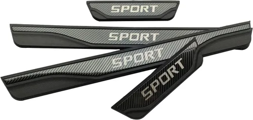 Miniatura 5 de Protector de rasguños para umbral de puerta de automóvil, compatible con accesorios Volvo XC40 XC60 XC90, placa de entrada de puerta de acero Carbon