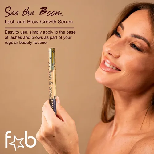 Miniatura 6 de Fab Lash and Brow Boom – El mejor suero de crecimiento de pestañas y cejas – Suero de pestañas para pestañas y cejas más gruesas, más largas