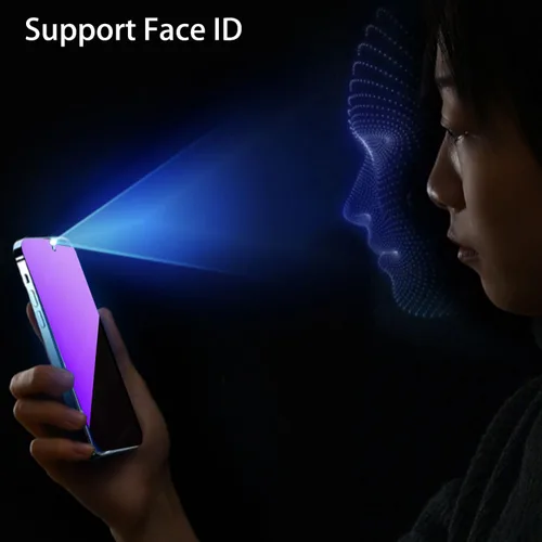 Miniatura 5 de Paquete de 2 protectores de pantalla de privacidad anti-azul para Samsung Galaxy S23 Ultra Anti-Spy Soft Gradient Film Support Finger Unlock 6.8