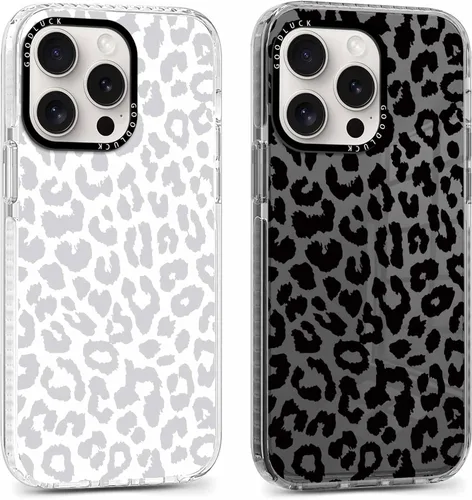 Miniatura 46 de Pack de 2 Fundas con Estampado de Guepardo para Apple iPhone 13 / iPhone 14 de 6.1 Pulgadas, Funda Transparente Linda Coquette con Patrones