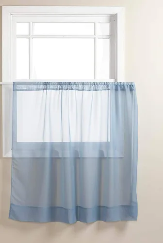 Miniatura 54 de Stylemaster Elegance Cenefa recta de gasa transparente, 60 x 14 pulgadas, color dorado