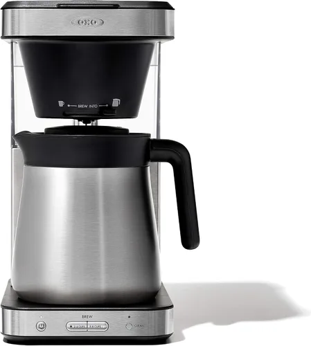 Miniatura 2 de OXO Cafetera de 8 tazas, molinillo de café cónico de acero inoxidable y rebabas