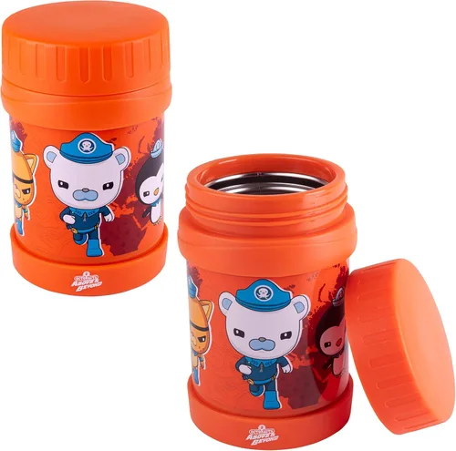 Miniatura 9 de Octonauts Above & Beyond - Tarro de alimentos de acero inoxidable de 13 onzas para niños, con aislamiento al vacío de doble pared azul, a prueba
