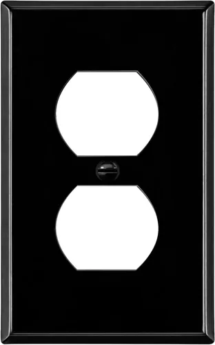Miniatura 19 de ENERLITES Placa de pared de metal dúplex para receptáculos, cubierta de salida de acero inoxidable, resistente a la corrosión, tamaño de 1 banda