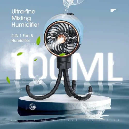 Miniatura 3 de Ausic Ventilador portátil Mister de 3.5 fl oz para cochecito, batería recargable segura para bebés, esenciales para bebés, ventiladores de clip