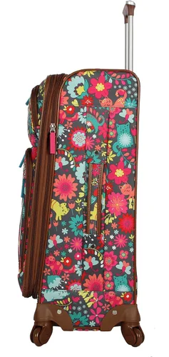 Miniatura 2 de Lily Bloom Maleta expandible con patrón de diseño de 24 pulgadas con ruedas giratorias de 4 ruedas giratorias para mujer, bolsa a cuadros ligera
