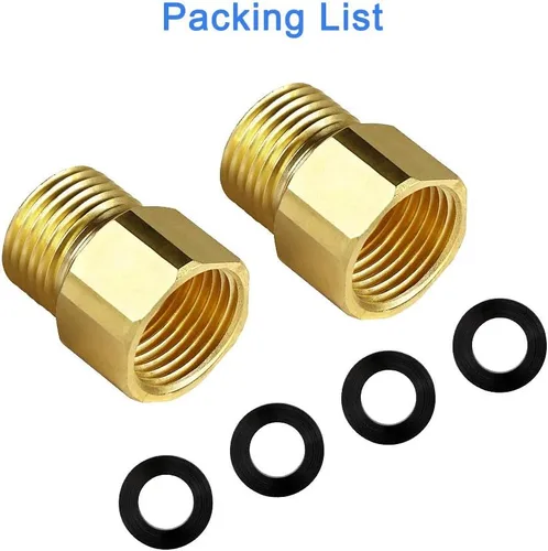 Miniatura 7 de Adaptador de grifo hembra NPT de 1/2 pulgada NPT macho a 1/2 pulgada NPT adaptador reductor de tubería de latón, se vende en pares