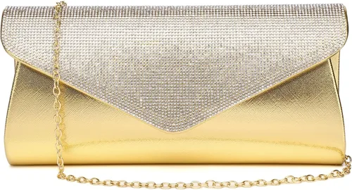 Bolso de mano brillante para mujer, bolso de noche con cristales de estrás, bolso de noche con purpurina brillante para mujer, boda, fiesta, baile