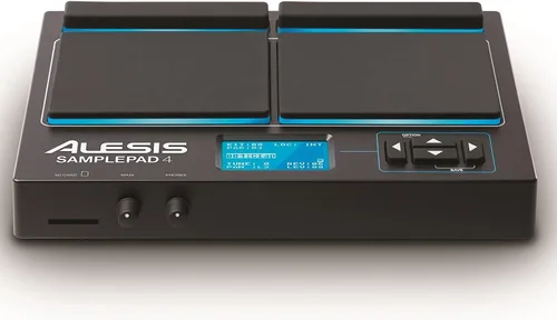 Miniatura 3 de Alesis Sample Pad 4 + Abrazadera Multipad - Instrumento de percusión/activación de muestras con 4 almohadillas sensibles a la velocidad y sistema