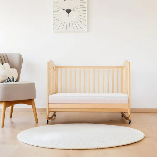 Miniatura 2 de Dourxi Minicolchón para cuna, 38x24x4 pulgadas, de gel viscoelástico de doble cara, colchón premium transpirable para cunas mini y portátiles