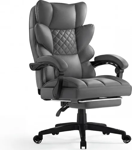 Miniatura 9 de Dowinx Silla de oficina grande y alta con cojín de resorte de bolsillo, sillas de juegos de computadora de respaldo alto con reposabrazos