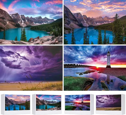 Miniatura 9 de Rompecabezas de 1000 piezas, paquete de 4, rompecabezas para adultos, Zion y Yellowstone y el Parque Nacional del Gran Cañón, rompecabezas