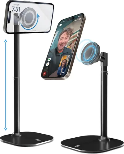 COOPER MagStand, soporte magnético ajustable para iPhone para escritorio y teléfono para grabación de video, compatible con MagSafe, soporte para
