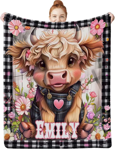 Miniatura 24 de Manta de bebé personalizada para niñas con nombre, manta de bebé personalizada con nombre, manta de envoltura floral para recién nacidos, niños