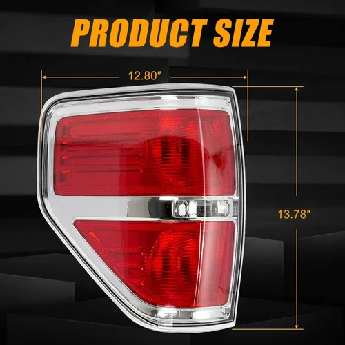 Miniatura 5 de RANSOTO F150 Luz Trasera Compatible con 2009 2010 2011 2012 2013 2014 Ford F-150 Luz de Freno Trasera Izquierda, Conductor y Derecha, Pasajero Luz