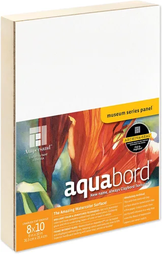 Miniatura 14 de Ampersand Art Supply Aquabord - Panel de pintura de acuarela, superficie altamente absorbente para acuarela, gouache y caseína de 8 x 8 pulgadas