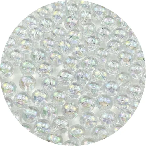 Miniatura 32 de 2000 cuentas redondas acrílicas de 0.157 pulgadas (0.157 in), cuentas espaciadoras de colores AB con agujero para bricolaje, pulseras, collares