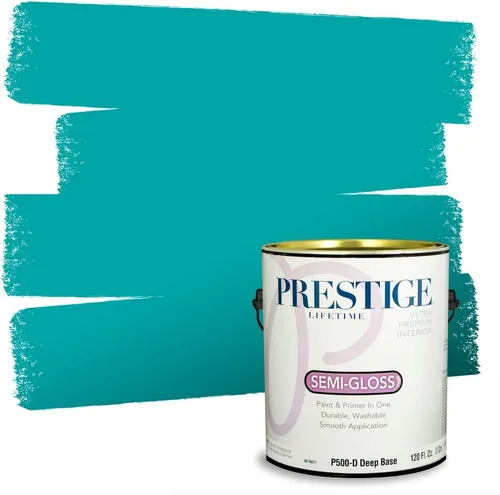 Miniatura 34 de Prestige Paints. - Base y pintura para exteriores en un solo galón, 1 galón. plano, comparable con Sherwin Williams Topsail. SW6799-PCM