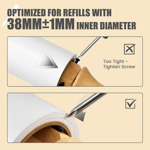 Miniatura 7 de IMMHABI Rodillo de pelusa con mango de madera, repuestos de 6.3 pulgadas, 4 rollos x 90 hojas con herramienta ajustable, removedor de pelo