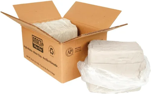 Miniatura 2 de Amaco 45015Y arcilla de modelado húmeda para cerámica, fuego bajo, multiuso, #25 color blanco