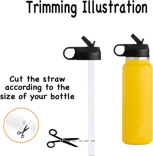 Miniatura 4 de 7 popotes de repuesto para botella Hydro Flask con tapa de popote de boca ancha, compatible con Giotto, ajuste Thermoflask, popotes para boca ancha