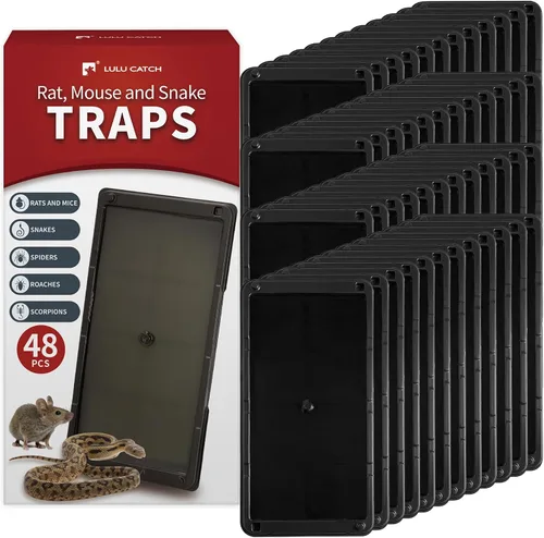 Miniatura 16 de LULUCATCH Trampas para ratones, paquete de 4, trampas de pegamento más grandes y pesadas para ratones, ratas y serpientes, trampas adhesivas