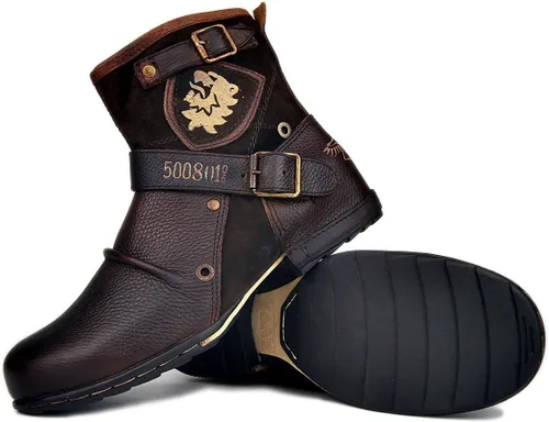 Miniatura 2 de Botas de tobillo de cuero para hombre con cremallera lateral CD-5008-1-N-S
