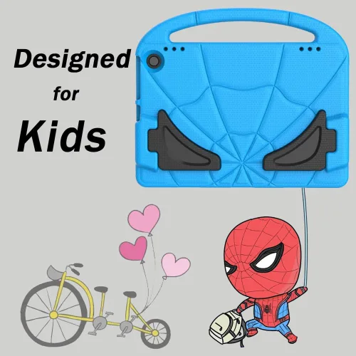 Miniatura 7 de Funda para tablet Amazon Fire Max 11 para niños (13ª generación, versión 2023), ligera, a prueba de golpes, con asa y soporte para tablet Kindle Azul