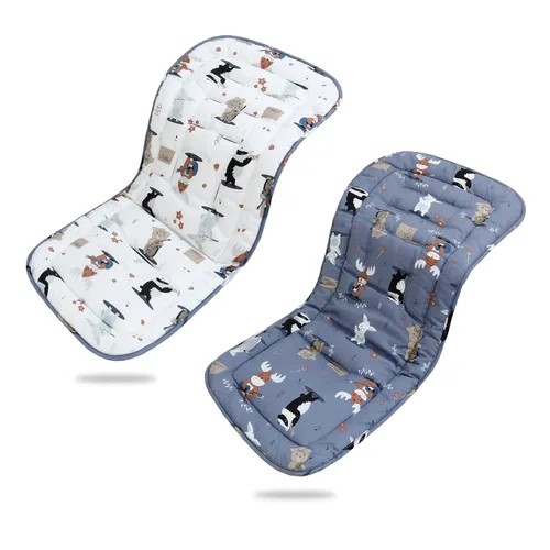 Miniatura 26 de Cojín para Carrito de Bebé, Colchoneta Silla Paseo Universal Transpirable, Cojín para Sillas de Paseo 100% Algodón, 34x78cm 1 Paquete