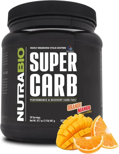 NutraBio Super carbohidratos, carbohidratos en polvo con dextrina en racimo y electrolitos, suplemento avanzado de carbohidratos en polvo para