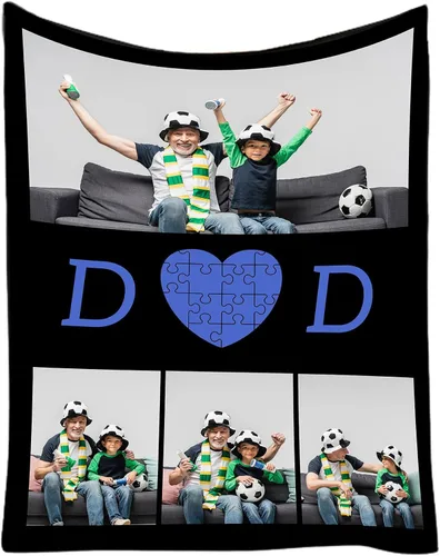 Miniatura 16 de Manta personalizada con texto en imagen, fotos, regalos para adultos, niños, novia, novio, Navidad, Halloween, día del padre, madre, San Valentín
