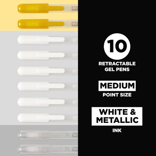 Miniatura 2 de SAKURA Gelly Roll - Bolígrafos de gel retráctiles de colores, juego de colores opacos, bolígrafo de tinta de punta media para diario, arte o dibujo
