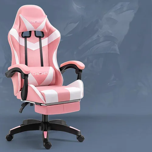 Miniatura 13 de KEUVEN Silla para videojuegos, silla de computadora con reposapiés y soporte lumbar, silla de juego ajustable en altura con asiento giratorio