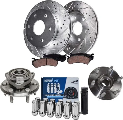 Miniatura 26 de Detroit Axle - Kit de frenos para Acura TSX 2009-2010 Honda Accord 2008-2011 Rotores de freno perforados y ranurados Pastillas de freno de cerámica
