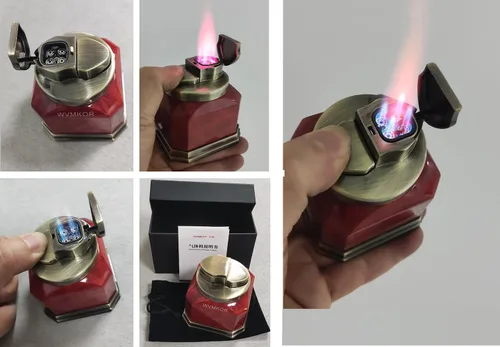 Miniatura 3 de Encendedor de llama de cuatro antorchas de escritorio a prueba de viento