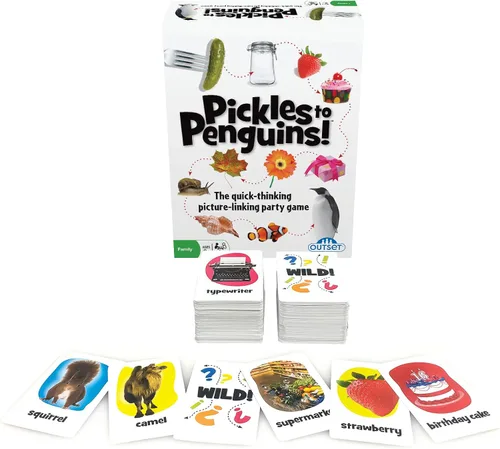 Pickles to Penguins! El juego de fiesta de enlace de imágenes de pensamiento rápido - para 2 o más jugadores a partir de 8 años de edad para