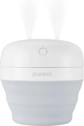 Pureal Mini humidificador plegable, 16.9 fl oz, portátil, pequeña niebla fría para hasta 10 horas, para dormitorio de bebé, viajes, oficina, hogar,