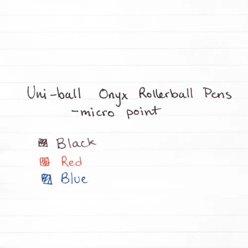 Miniatura 4 de uni-ball 60041 Onyx Roller Ball Stick Lápiz a base de tinte Tinta Azul Micro Docena