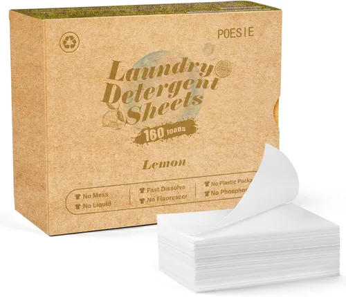 Miniatura 12 de Poesie Hojas de Detergente para Ropa Hojas de Jabón para Ropa para Viajes Camping Hojas para Lavar Ropa Sin Fragancia 1 Mini Caja 40