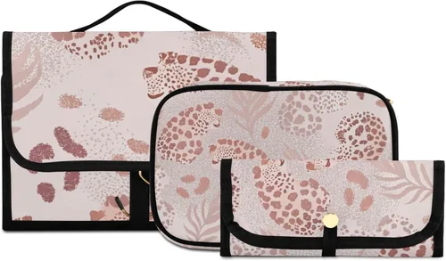 Western Desert Cowboys - Neceser de viaje para cosméticos y brochas de maquillaje, organizador de accesorios resistentes al agua para mujer, 3 A1