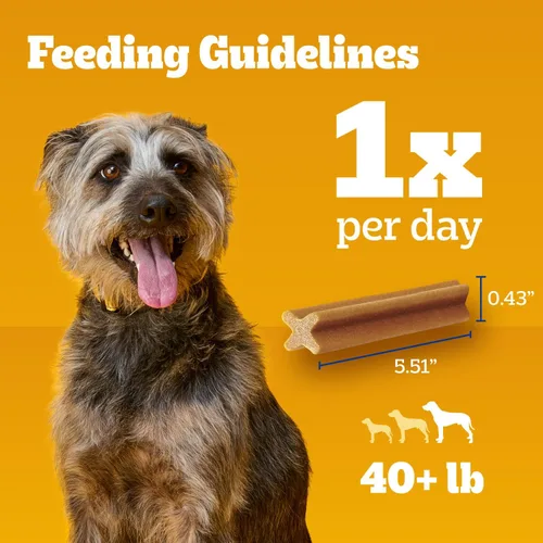 Miniatura 8 de Pedigree Dentastix - Golosinas para perros de raza grande, sabor original, bolsa de 1.66 libras (32 golosinas)