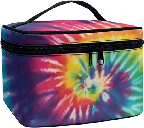 Miniatura 35 de JoyLamoria Bolsa de Maquillaje Portátil Bolsa de Cosméticos de Viaje Bolsa de Maquillaje con Gran Capacidad Bolsa con Cremallera, Aztec Southwestern