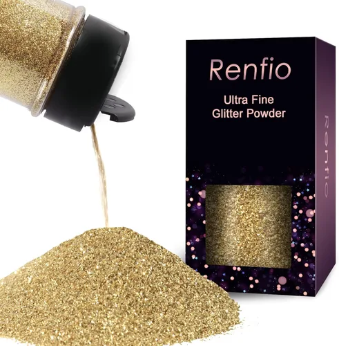 Miniatura 26 de Renfio Polvo de purpurina ultra fina de ópalo con purpurina metálica de 1.75 onzas (1.76 oz), copos de PET para manualidades, lentejuelas de 1/128